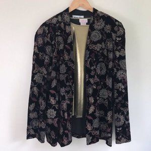 ✨ 5 For $15 ✨ Vintage autumn embroidered floral 2 Piece Blouse shirt blazer